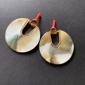 ❤️ Abalone Disc Shell Drop Earrings